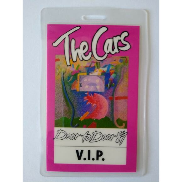 The Cars VIP Backstage Pass Original New Wave Music Concert Tour Ric Ocasek 1989 - Picture 2 of 4